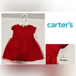 🆕CARTER’S - 6M - NWT - INFANT GIRLS RED HOLIDAY DRESS
